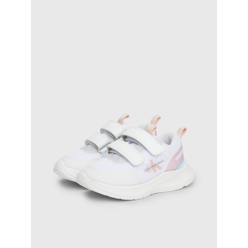 CALVIN KLEIN - Tenis blanco deportivos para niña con velcro Calvin Klein