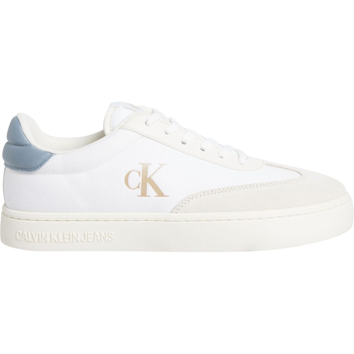 CALVIN KLEIN - Tenis blanco de lona Calvin Klein