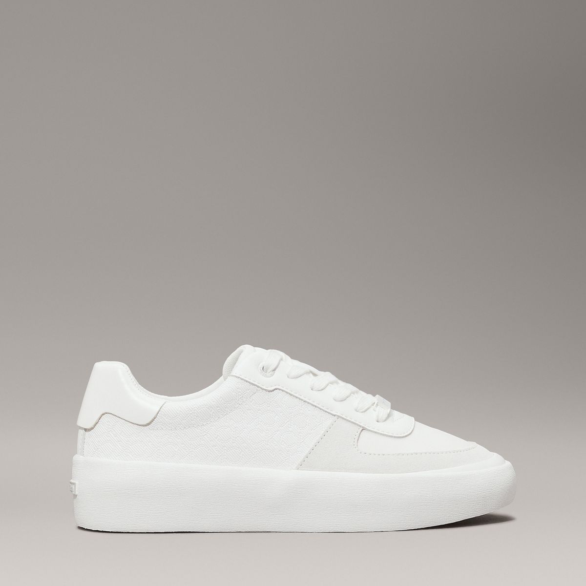 CALVIN KLEIN - Tenis blanco con logo Calvin Klein