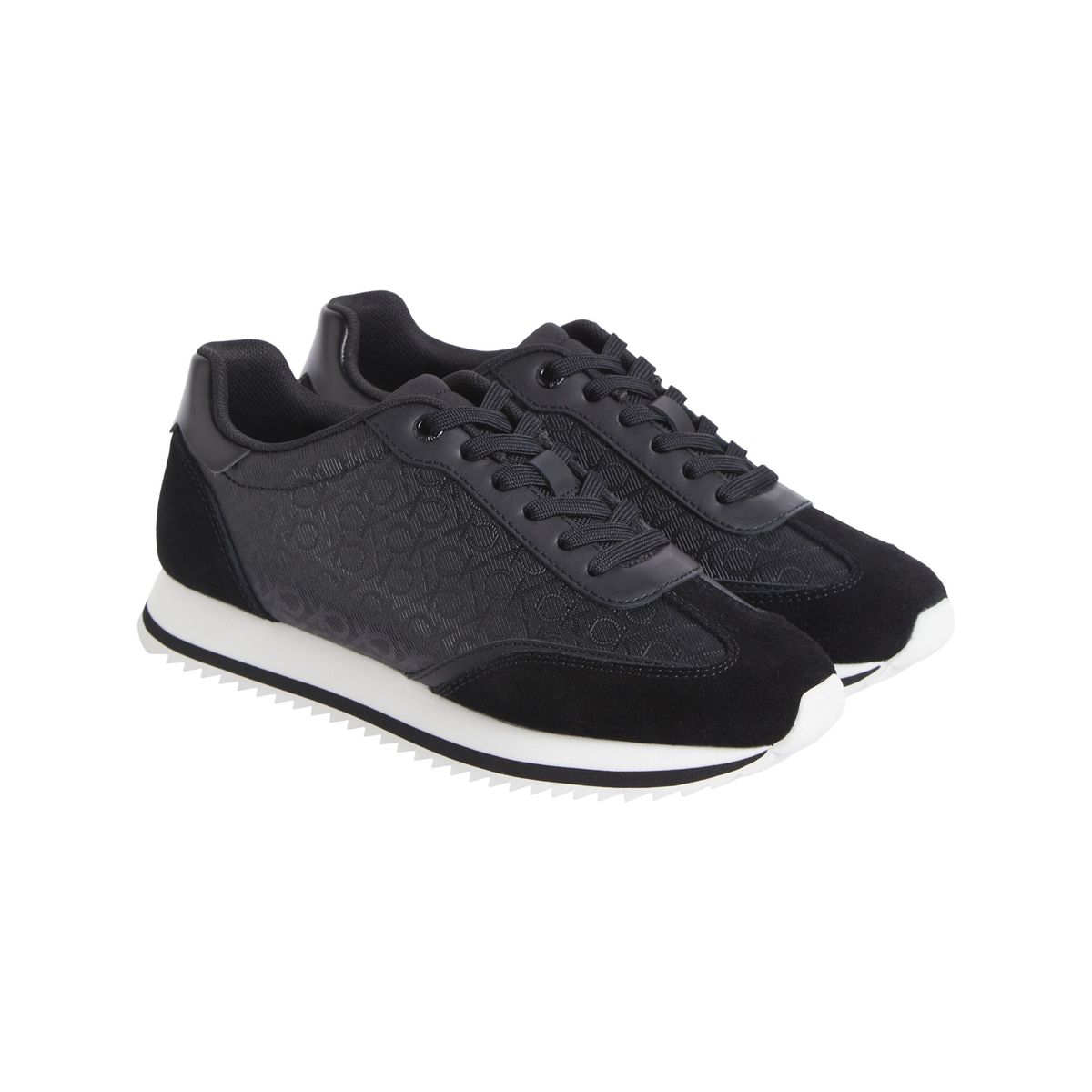 CALVIN KLEIN - Tenis negro deportivos runner con monograma Calvin Klein