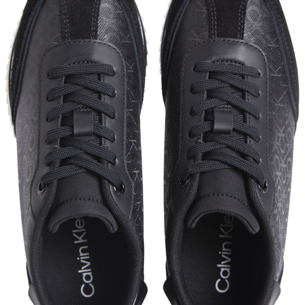 CALVIN KLEIN - Tenis negro deportivos runner con monograma Calvin Klein