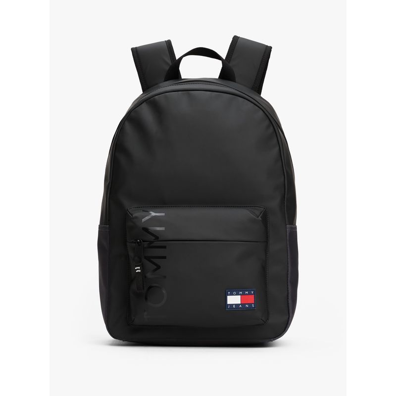 TOMMY HILFIGER - Morral negro con logo Essential Tommy Hilfiger