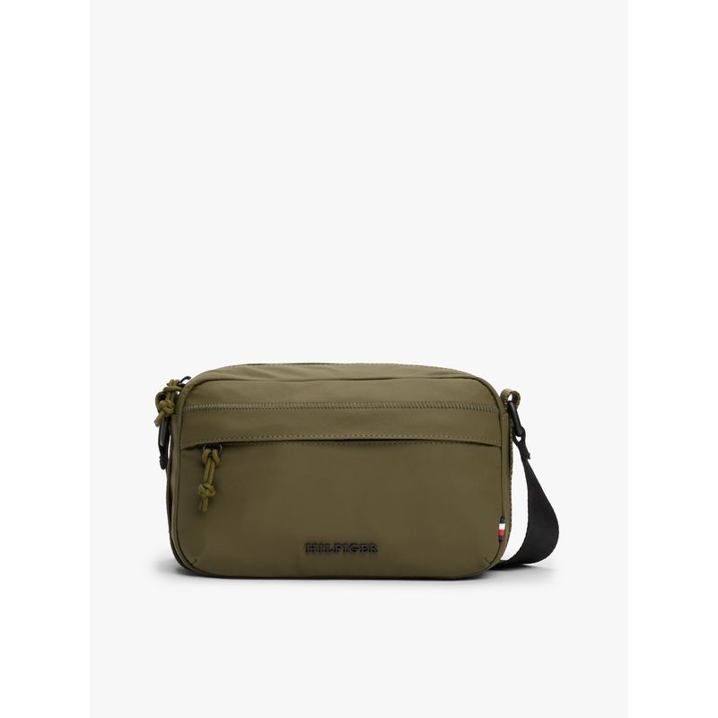 TOMMY HILFIGER - Bolso verde reporter con logo texturizado Tommy Hilfiger