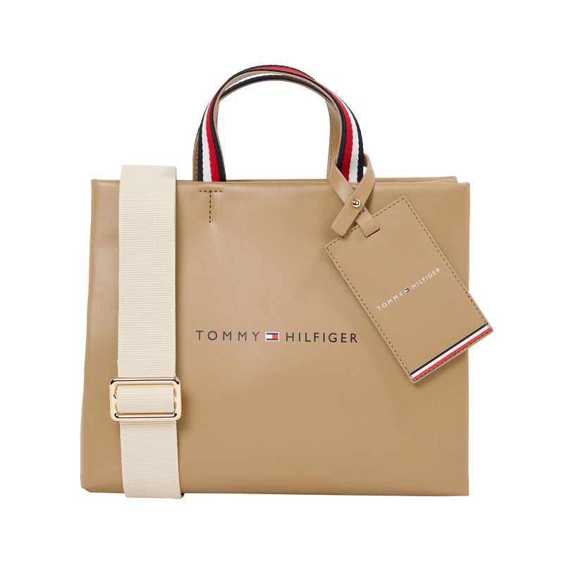 TOMMY HILFIGER - Bolso beige shopper tote Tommy Hilfiger