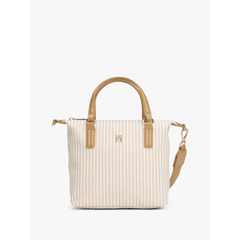 TOMMY HILFIGER - Bolso beige tote de lona Tommy Hilfiger