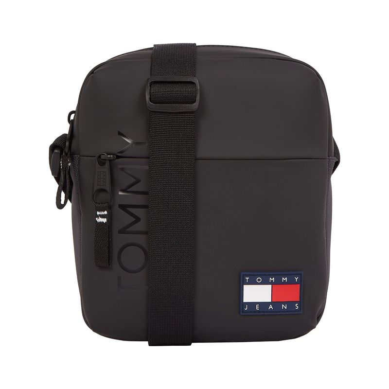 TOMMY HILFIGER - Bolso negro reporter con correa cruzada Essential Tommy Hilfiger