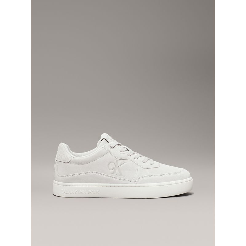 CALVIN KLEIN - Tenis beige classic iconic de ante Calvin Klein