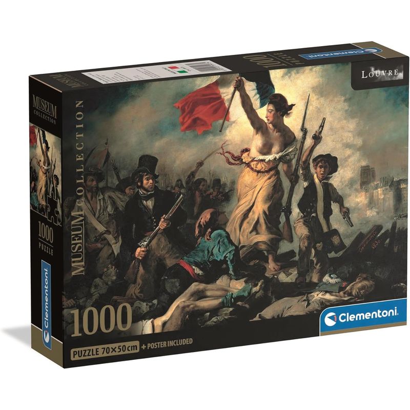 CLEMENTONI - Rompecabezas 1000 Piezas Arte La Libertad Delacroix Clementoni