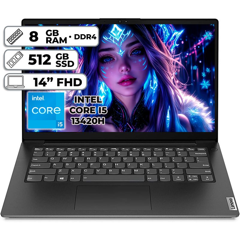 LENOVO - PORTÁTIL LENOVO V14 G4 INTEL CORE I5-13420H 8GB RAM 512GB SSD 14 FHD