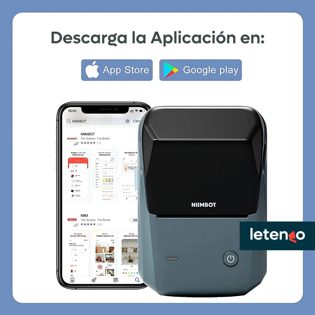 GENERICO - Impresora Térmica Monocromática Niimbot Térmica B1 5v