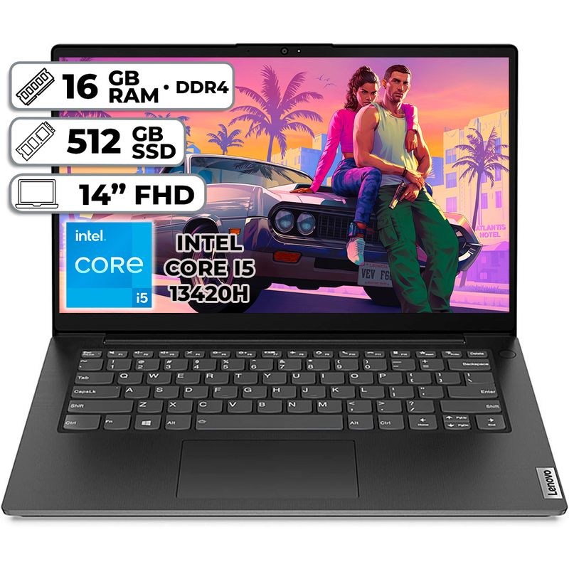 LENOVO - PORTÁTIL LENOVO V14 G4 INTEL CORE I5-13420H 16GB RAM 512GB SSD 14 FHD