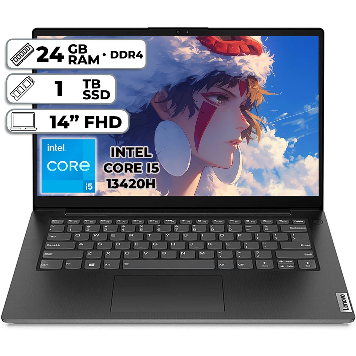 LENOVO - PORTÁTIL LENOVO V14 G4 INTEL CORE I5-13420H 24GB RAM 1TB SSD 14 FHD