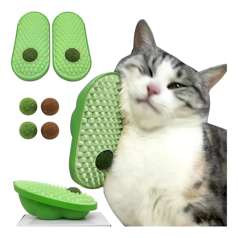 MILOPTS - Cepillo Rascador Gatos De Pared Bola Catnip Masajeador