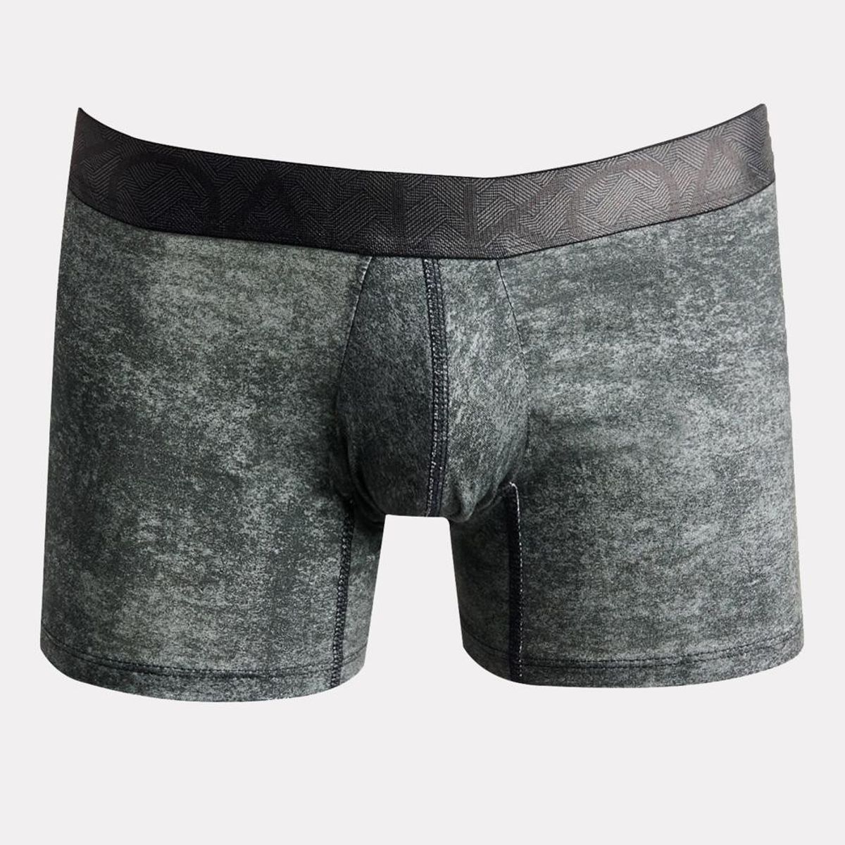 KOAJ - KOAJ Bóxer trunk-corto negro en algodón con ajuste delantero Hombre