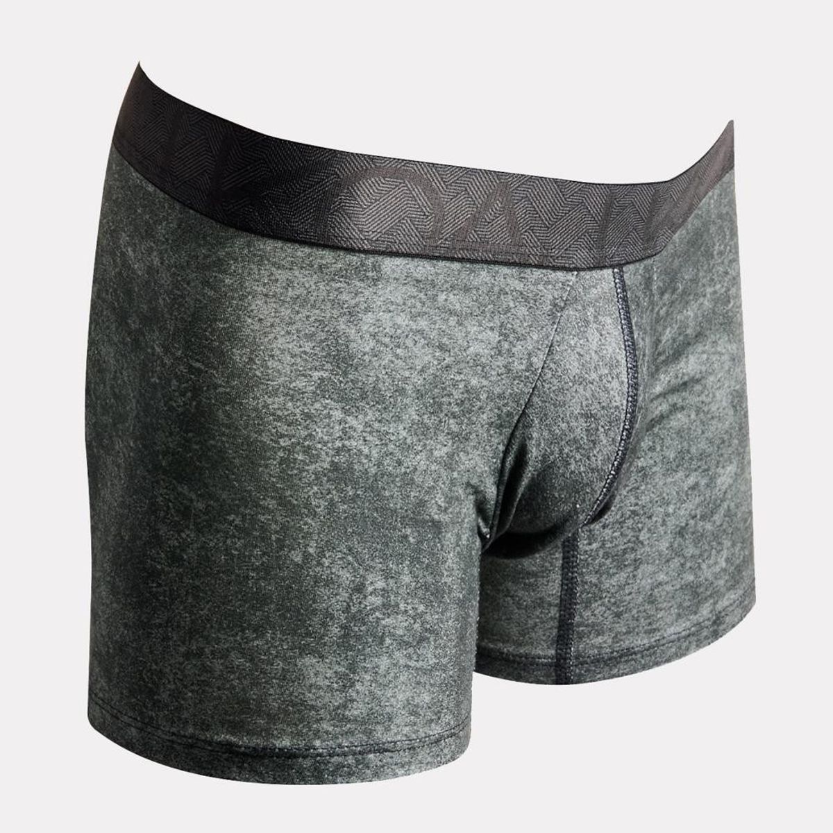 KOAJ - KOAJ Bóxer trunk-corto negro en algodón con ajuste delantero Hombre