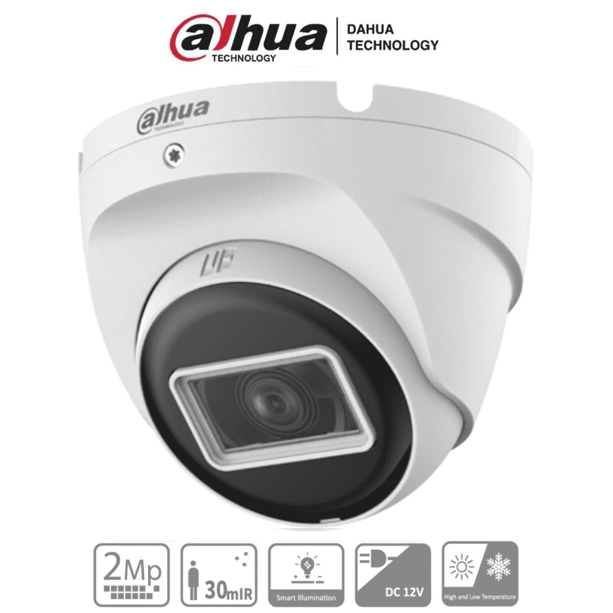 DAHUA - CAMARA DE SEGURIDAD DOMO METALICO DE 2MP 1080P 30M IP67 28MM DAHUA