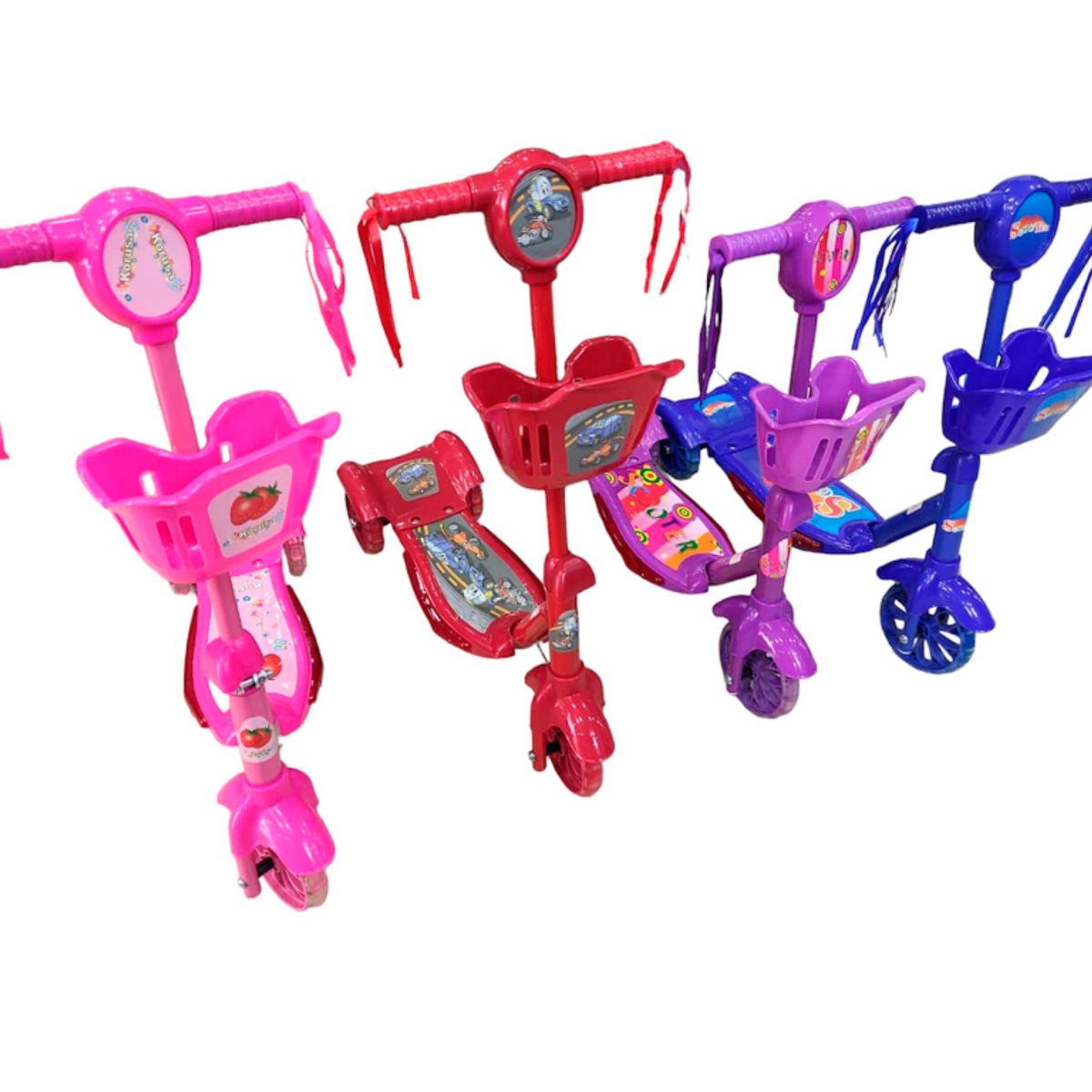 GENERICO - Patineta Scooter Canasta para niños y niñas luces sonidos