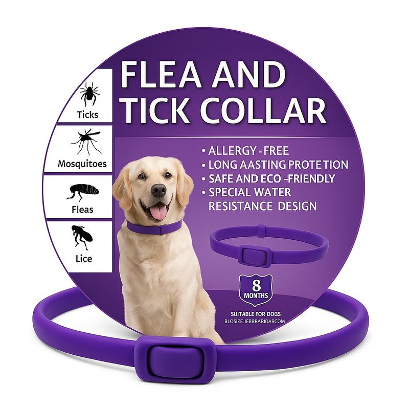GENERICO - Collar Antipulgas Perros Garrapata Lavable Graduable Mascota
