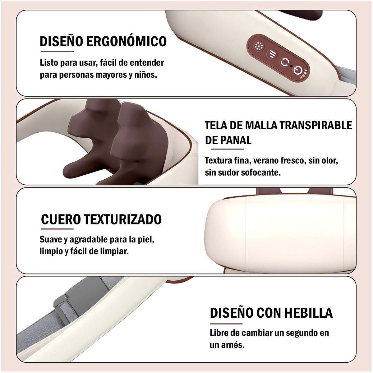 ONE PIXEL - Masajeador De Cuello Y Hombros Con Calor Alivia Dolor