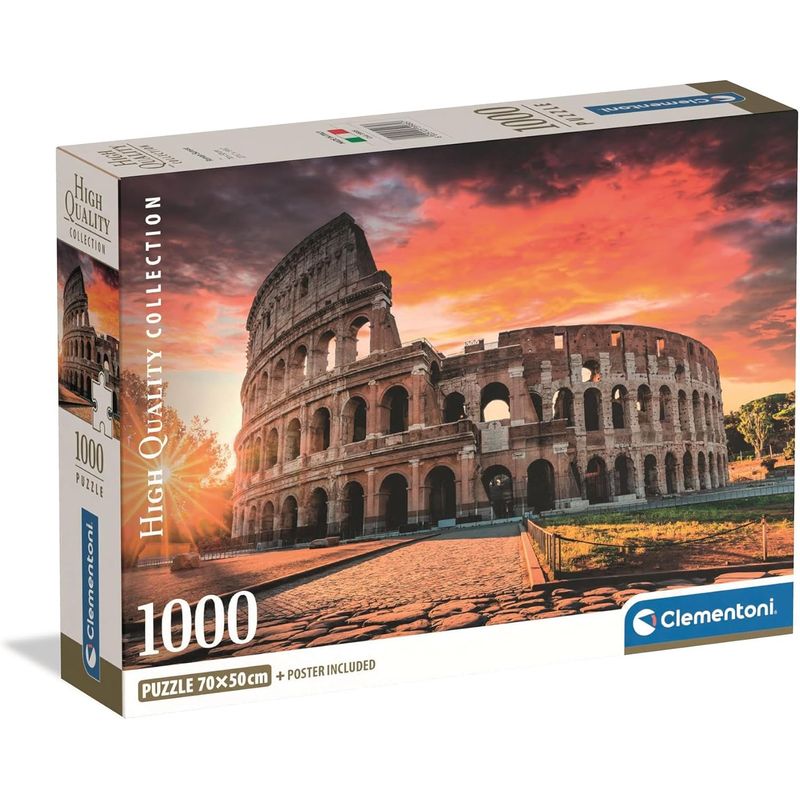 CLEMENTONI - Rompecabezas 1000 Piezas Coliseo De Roma Italia Clementoni