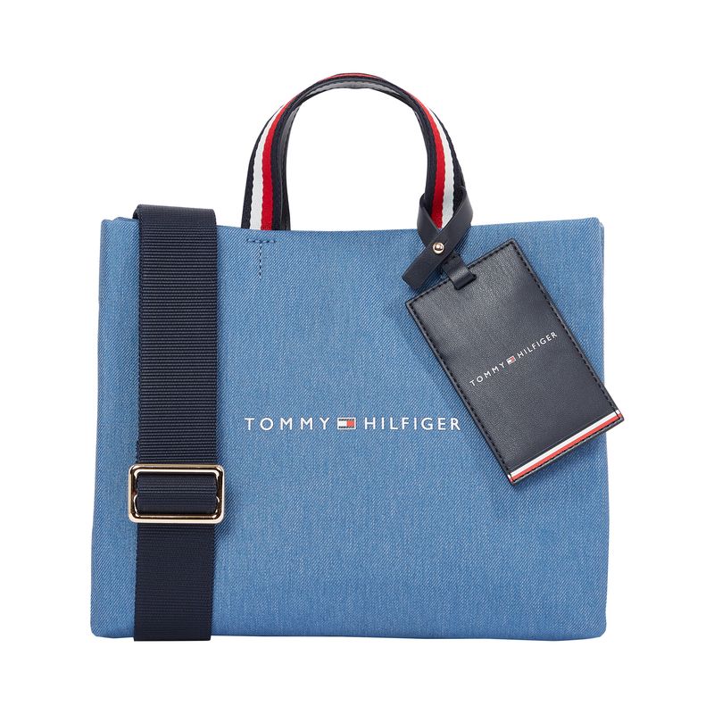 TOMMY HILFIGER - Bolso azul shopper tote denim Tommy Hilfiger