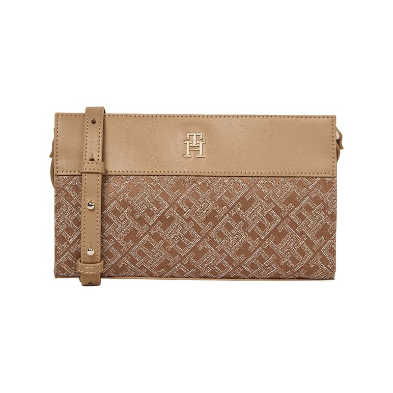 TOMMY HILFIGER - Bolso beige cruzado IM Latam Jacquard Tommy Hilfiger