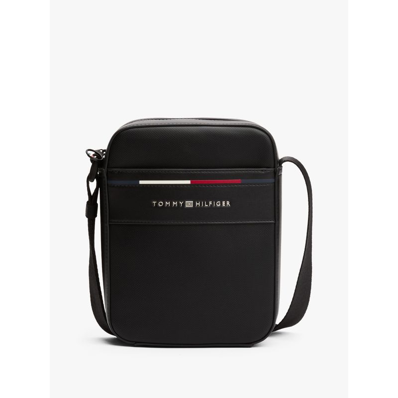 TOMMY HILFIGER - Bolso negro reporter Signature Tommy Hilfiger