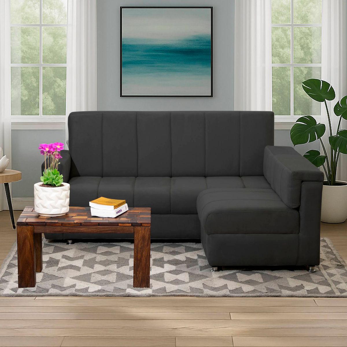 GENERICO - Juego de Sala Arrecife Gris 5 Puestos Amaika