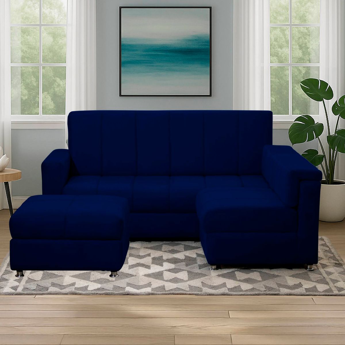 GENERICO - Juego de Sala Arrecife Azul 5 Puestos Amaika_.