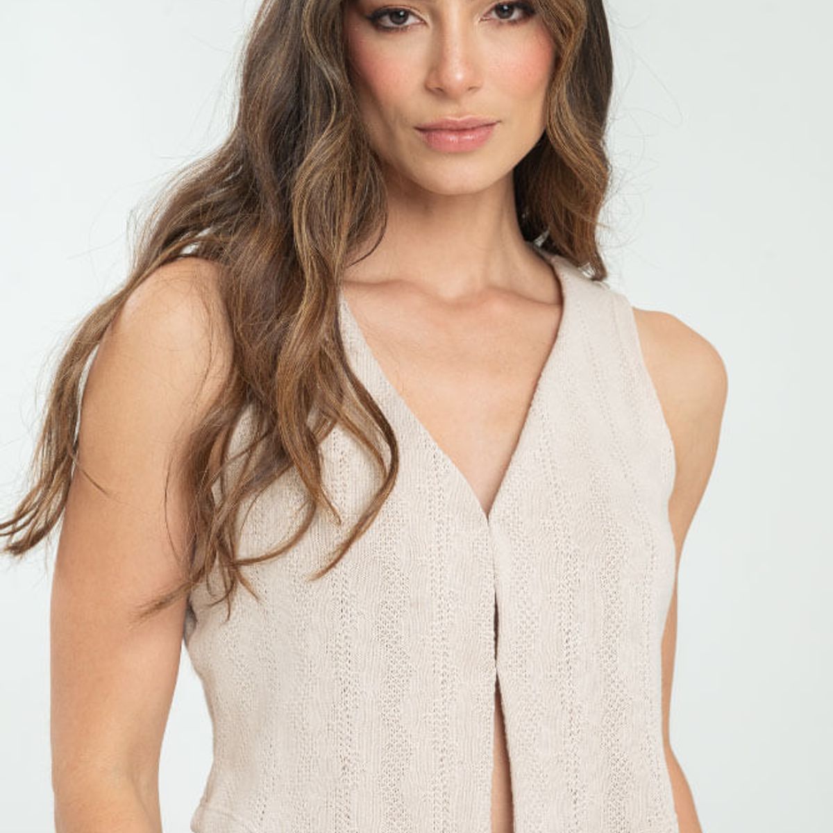 RAGGED - Chaleco tejido elena Beige medio Ragged