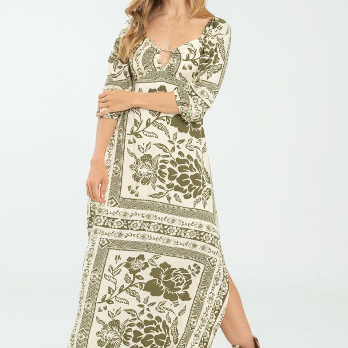 RAGGED - Vestido allyson Verde militar Ragged