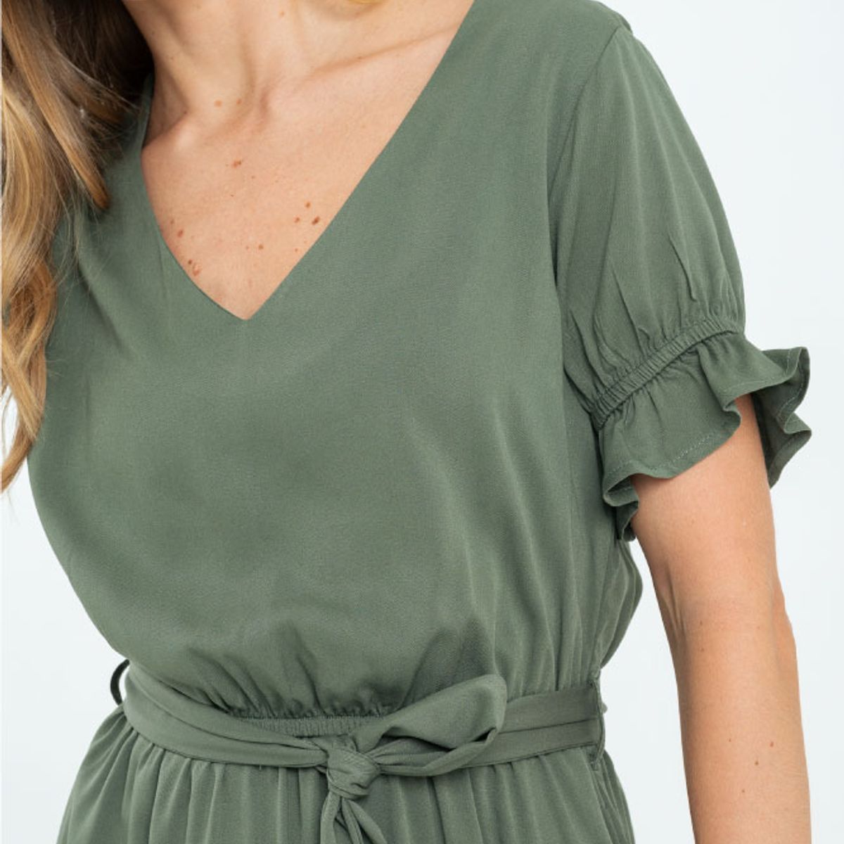 RAGGED - Vestido corto nholan Verde militar Ragged