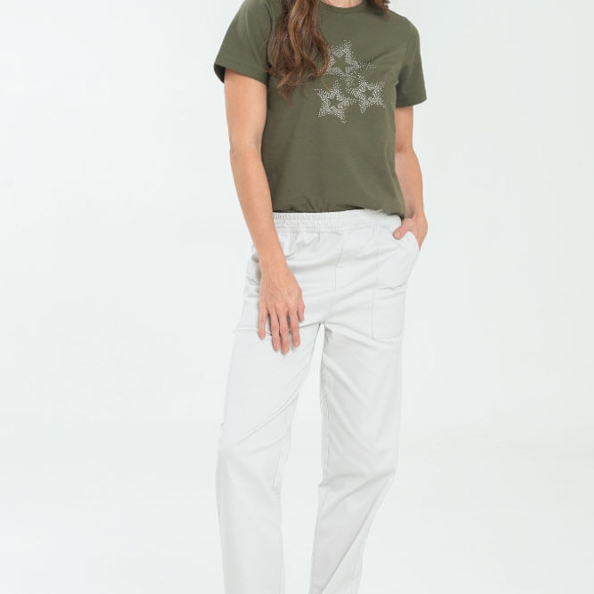 RAGGED - Pantalon jogger malta Gris pastel Ragged.