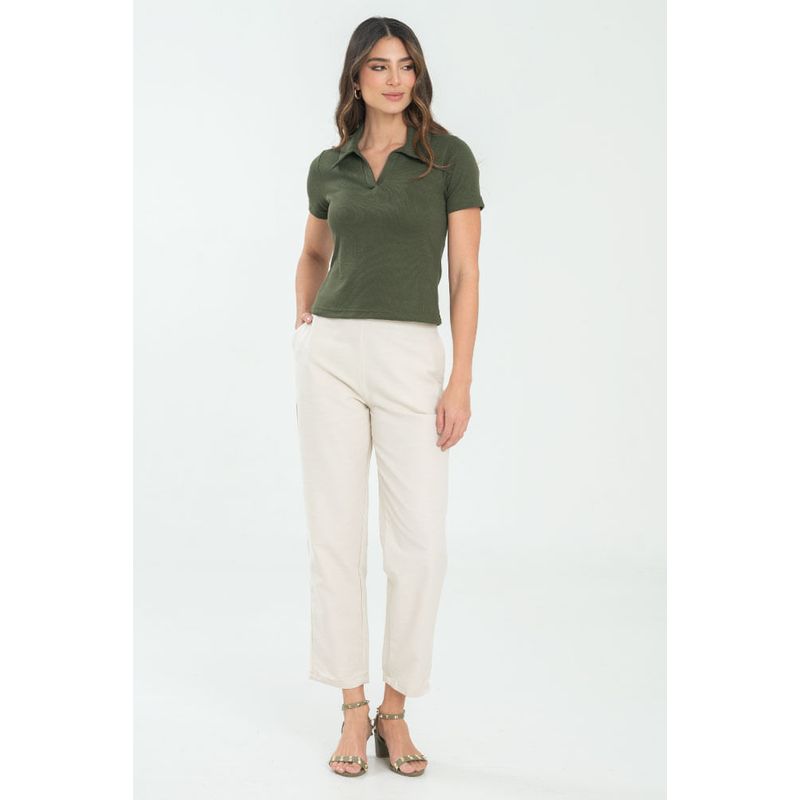 RAGGED - Pantalon lisa Beige Ragged