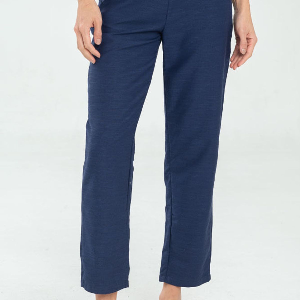 RAGGED - Pantalon lisa Azul oscuro Ragged.