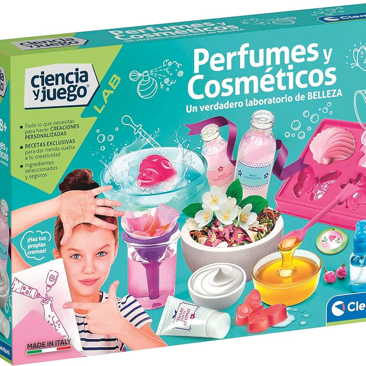 CLEMENTONI - Juego Experimentos Laboratorio De Belleza Y Perfumes Niños