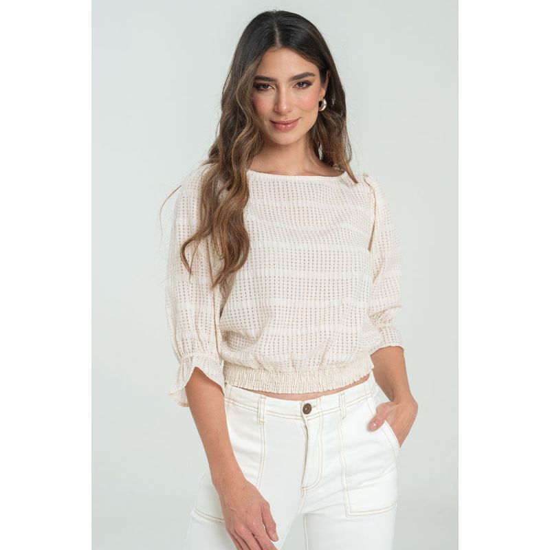 RAGGED - Blusa marruecos Marfil Ragged