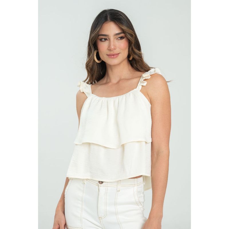 RAGGED - Blusa millie Marfil Ragged