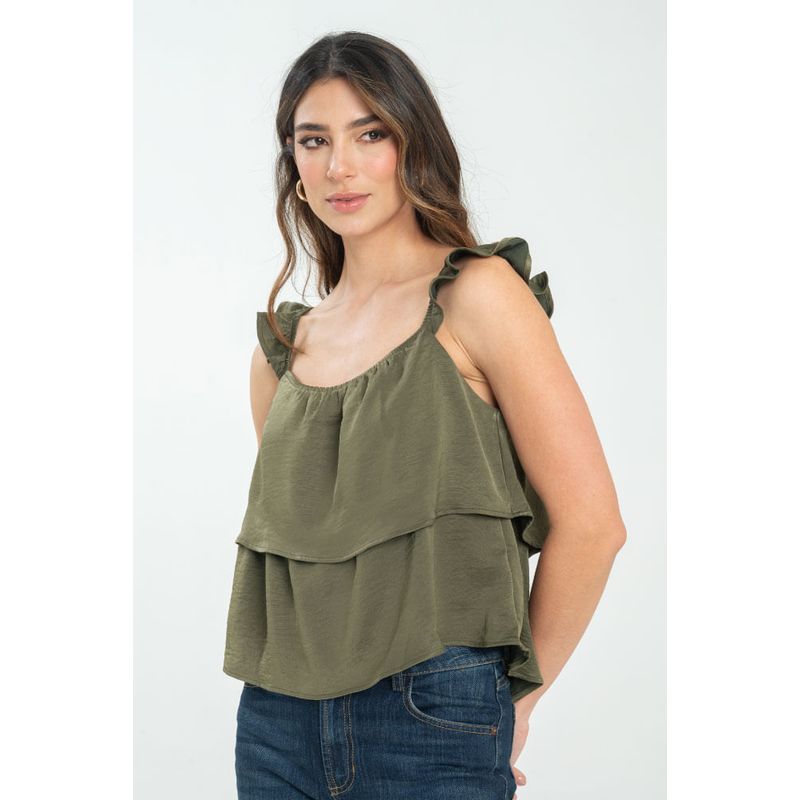 RAGGED - Blusa millie Verde militar Ragged
