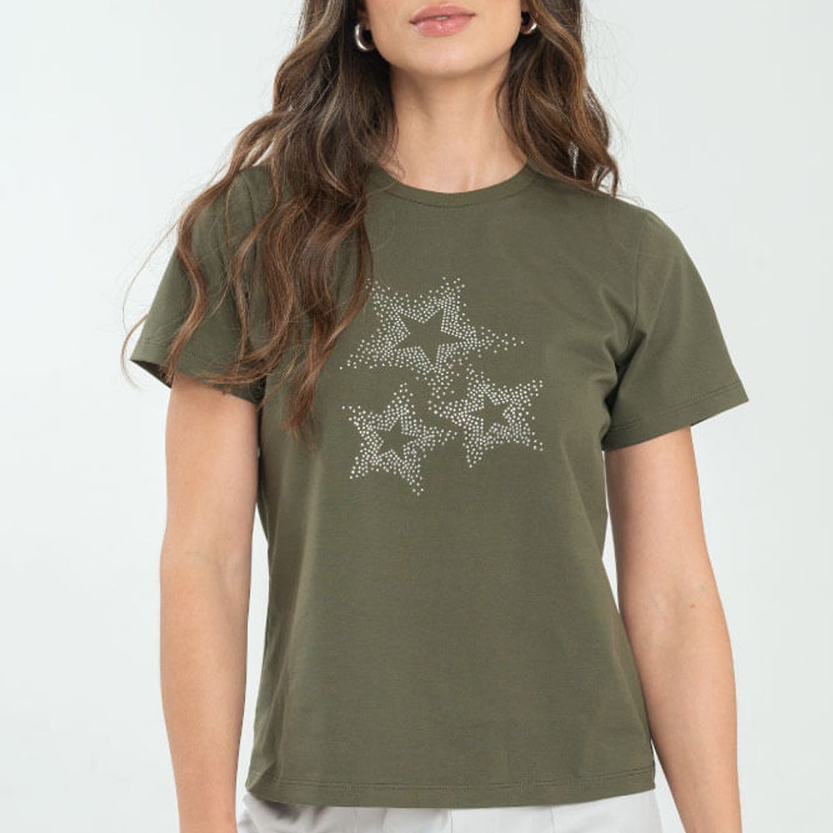 RAGGED - Camiseta estrellas Verde militar Ragged.