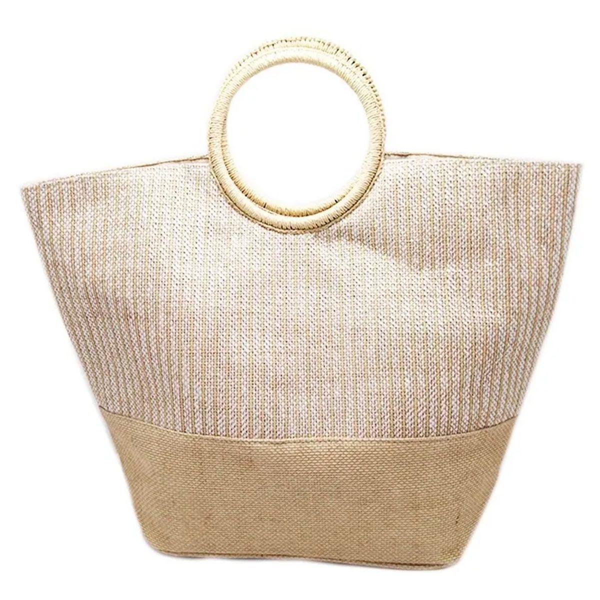 MAAT - Cartera Tropical de Yute Estilo Veraniego y Natural