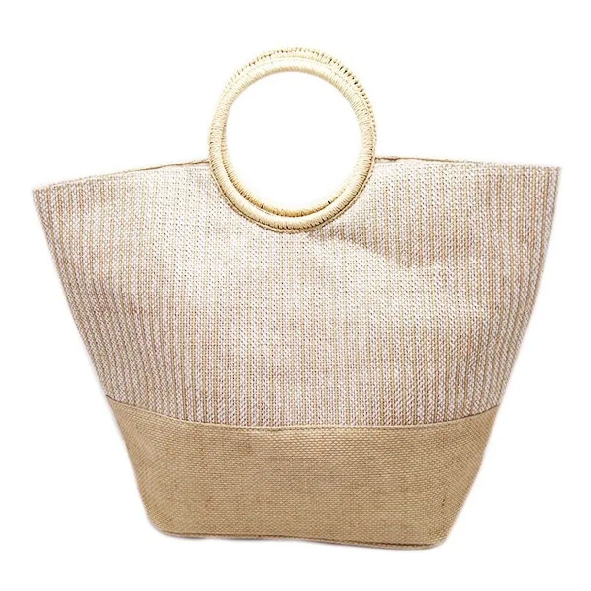 MAAT - Cartera Tropical de Yute Estilo Veraniego y Natural