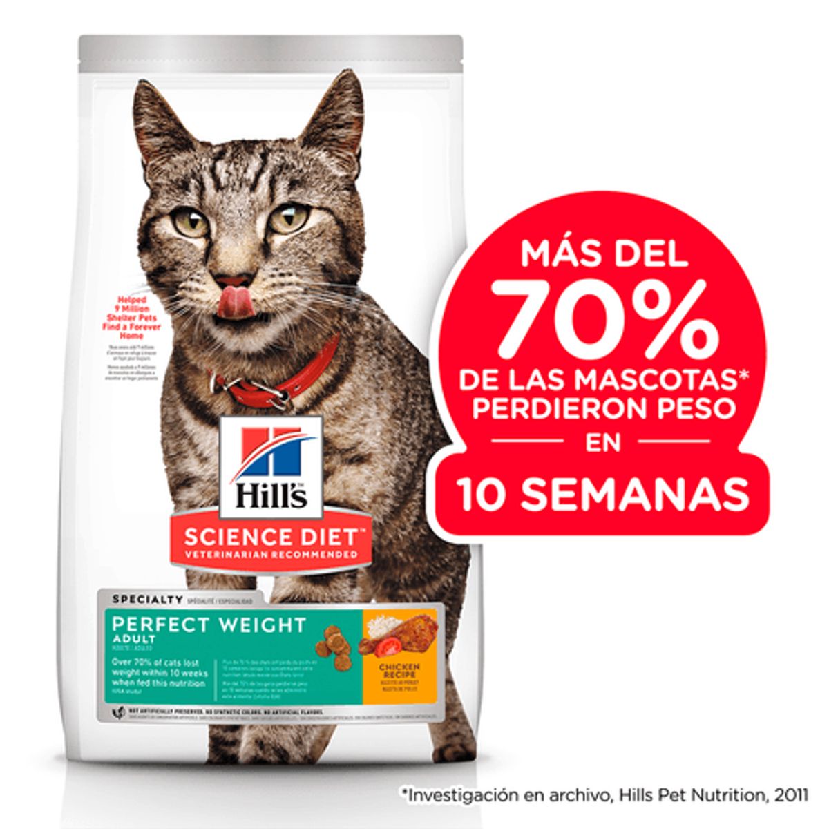 HILLS - Hills Alimento Perfect Weight de Control de Peso Gato Adulto