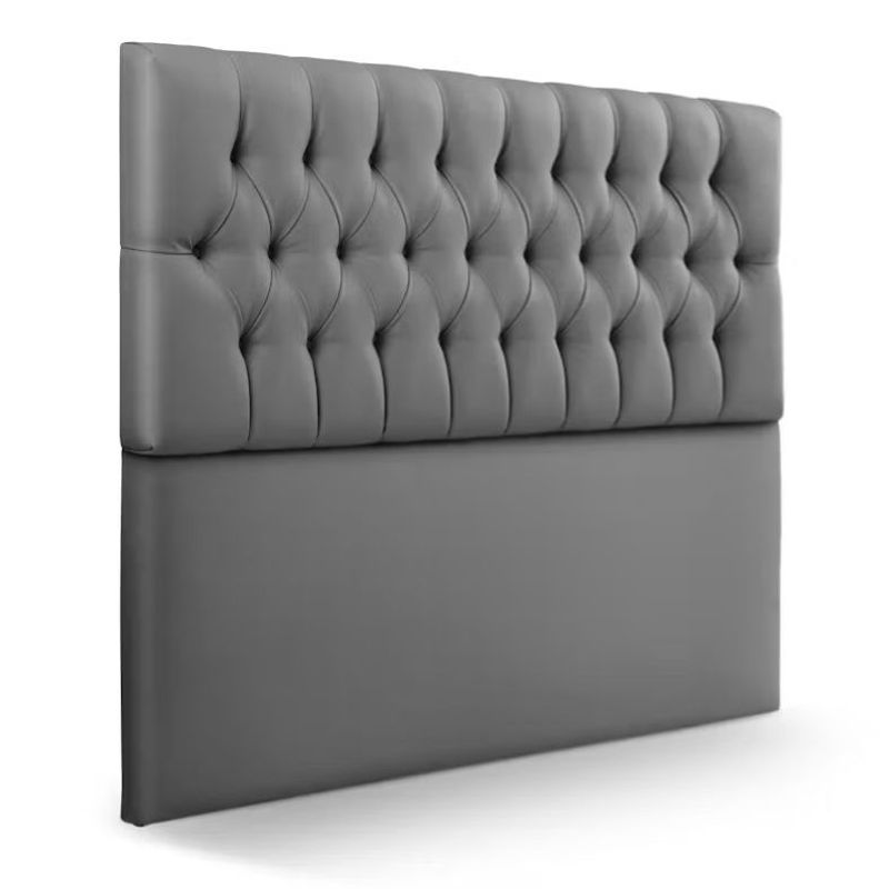 DISEÑOS RAMONA'S - Cabecero Queen 160x60+55 Rombos Gris Sintético