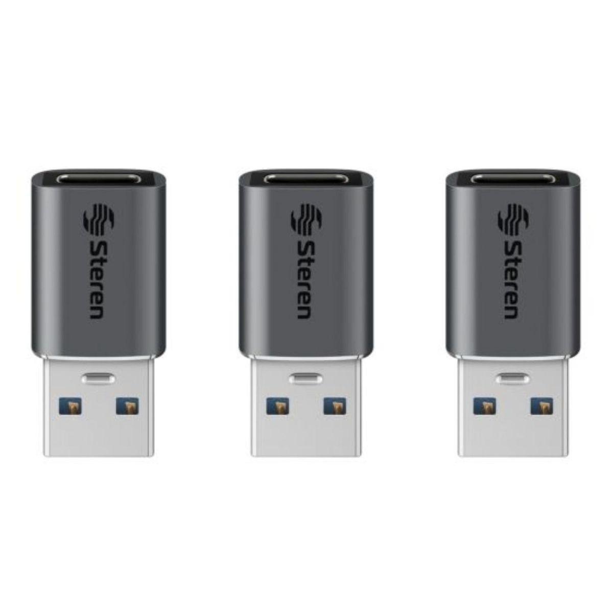 STEREN - 3 ADAPTADORES JACK USB C A PLUG USB 3.0 / USB-4705-3