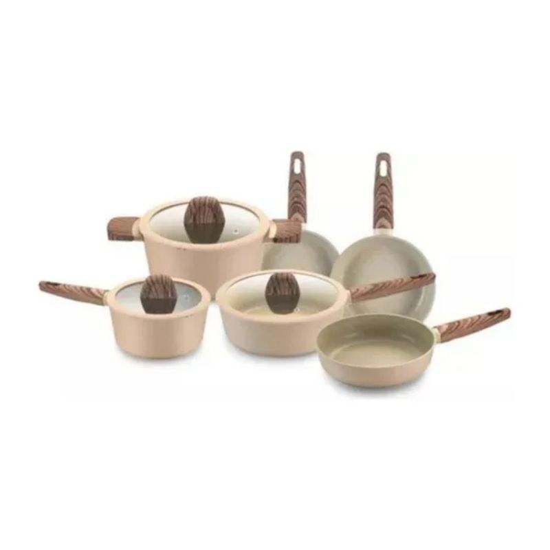 SCHAFFHAUSEN - Bateria Ollas Mármol 9 Pzs Antiadherente Schaffhausen Paris