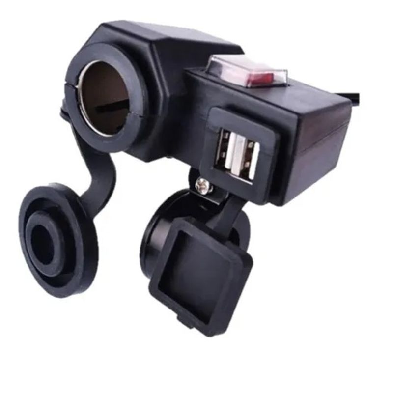 GENERICO - Cargador Moto/carro Socket Usb Celular 12 V Cigarrera