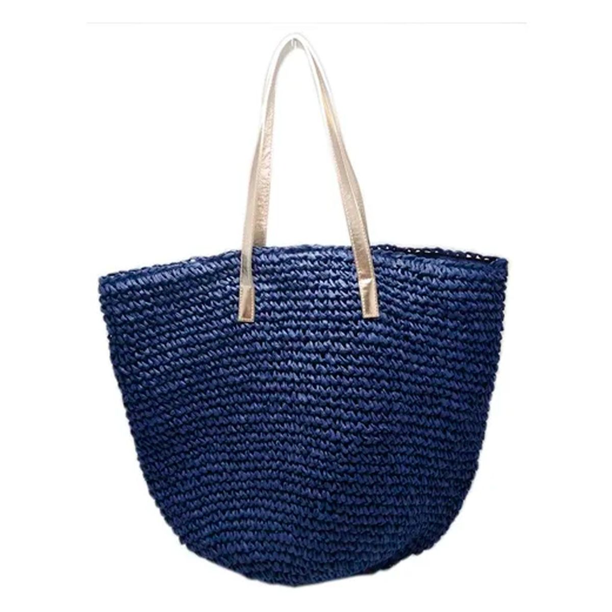 MAAT - Bolso En Tejido De Papel De Paja Azul Rindala