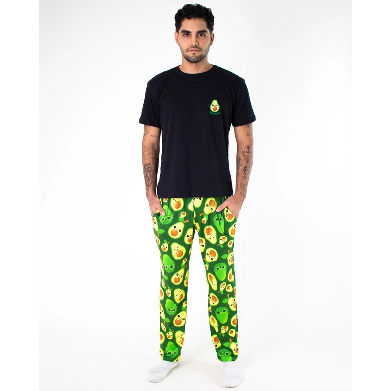 NERAKO - Aguacate Camiseta Negra  Unisex Hombre