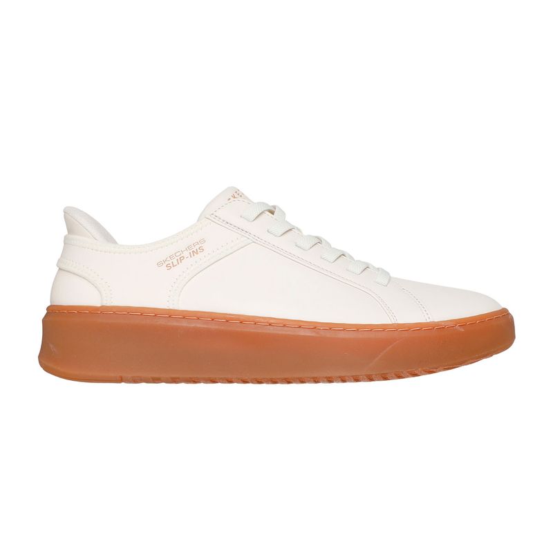 SKECHERS - Tenis Skechers Blanco Hombre Slip-ins Court Break - Double Vented